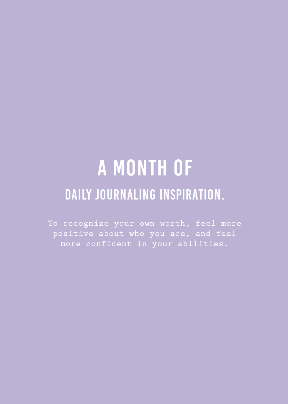 Custom Self-Esteem Journal