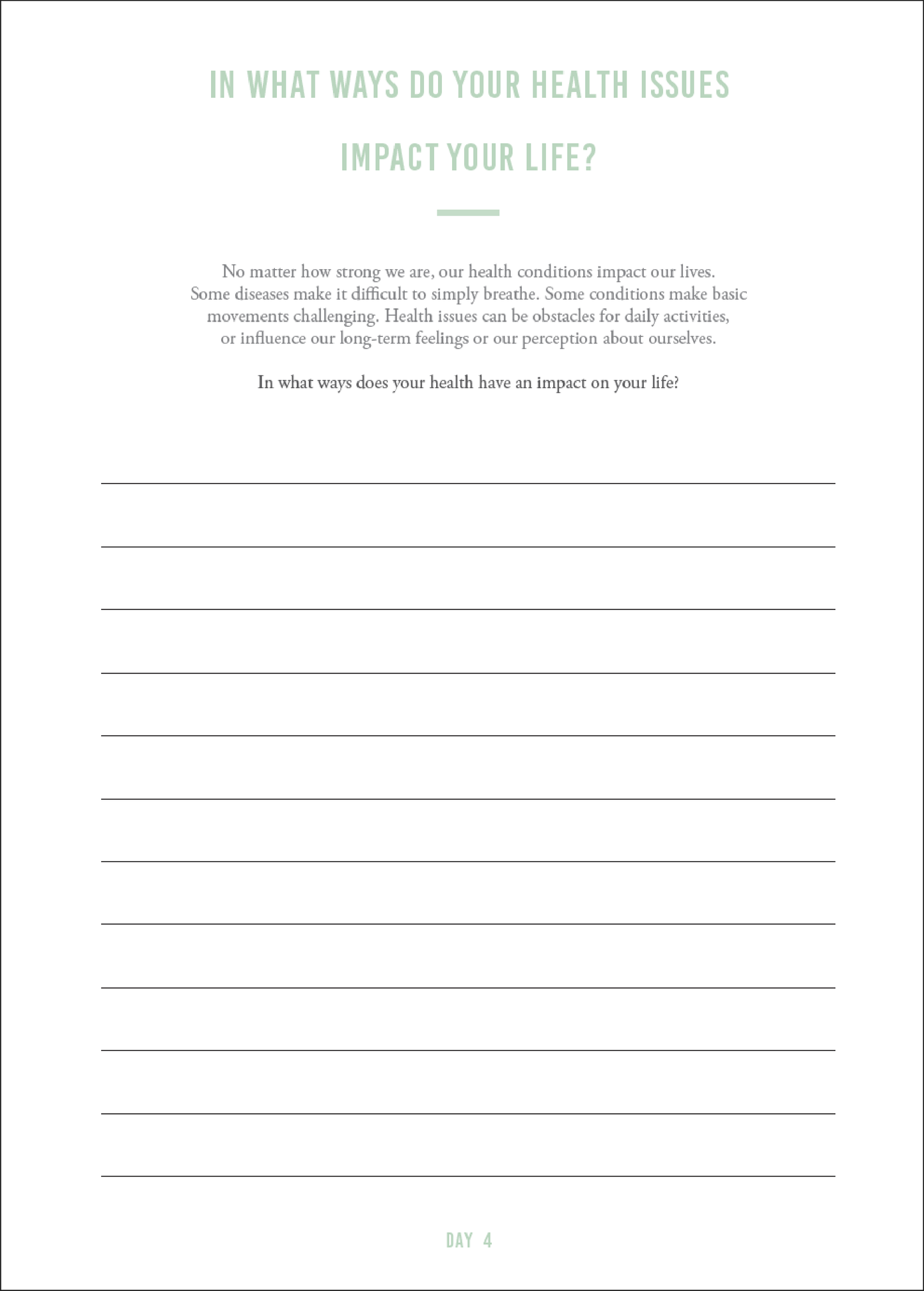 Custom Health Journal
