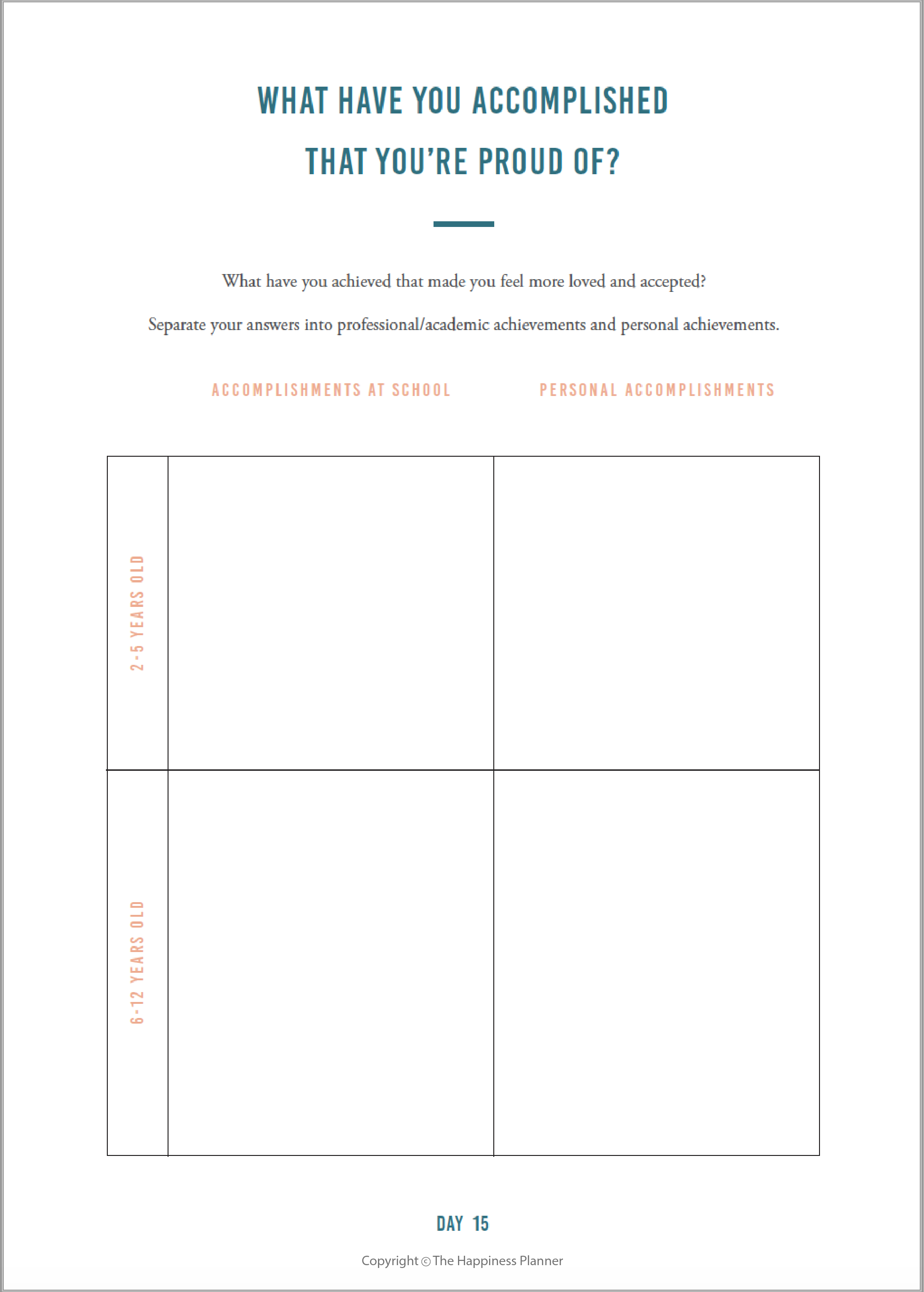 Custom Self-Acceptance Journal