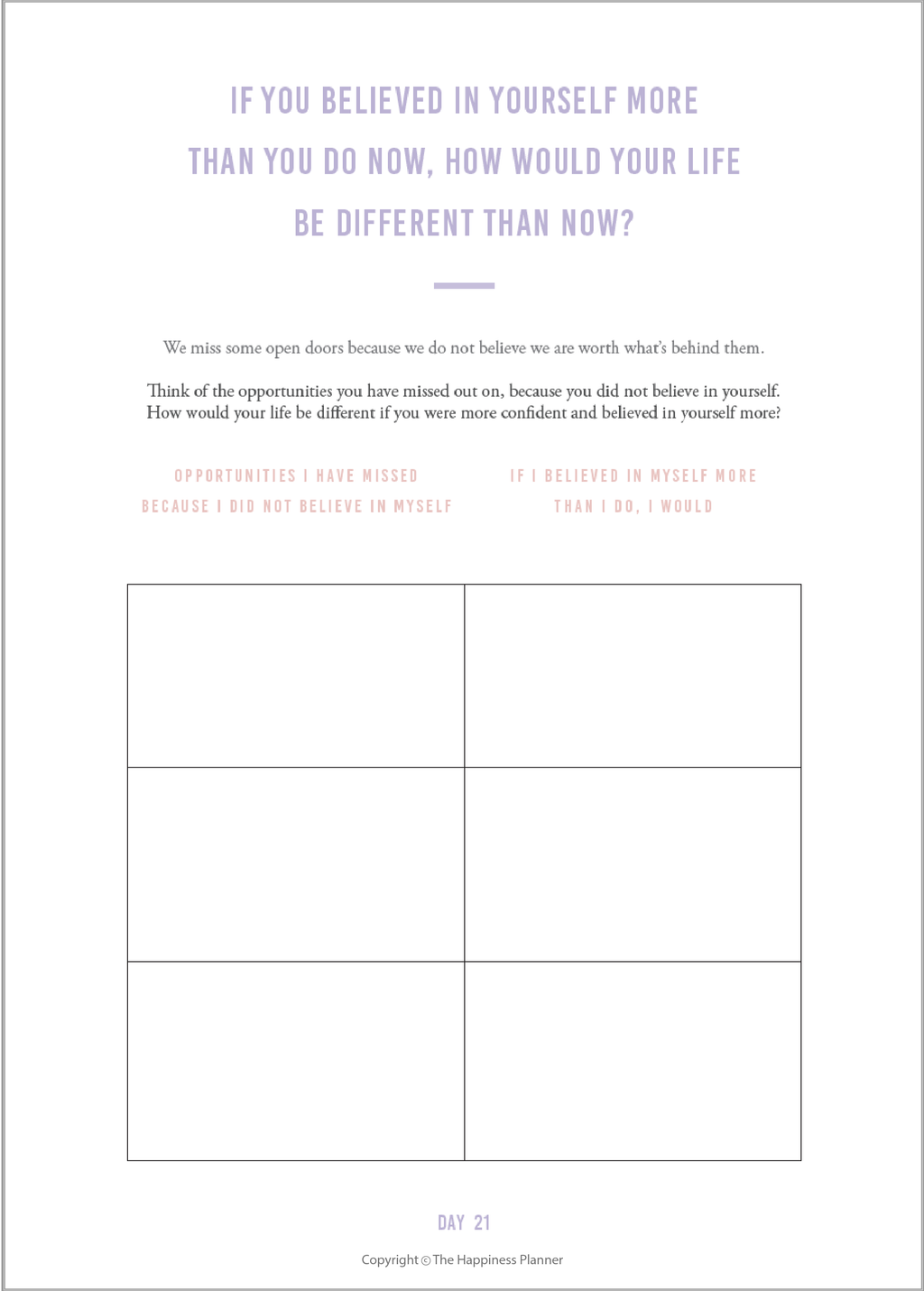 Custom Self-Esteem Journal