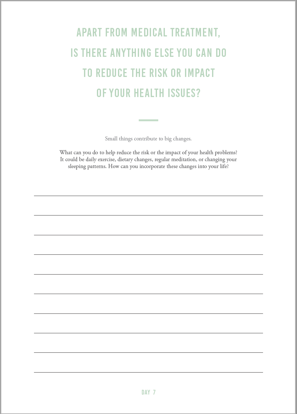 Custom Health Journal