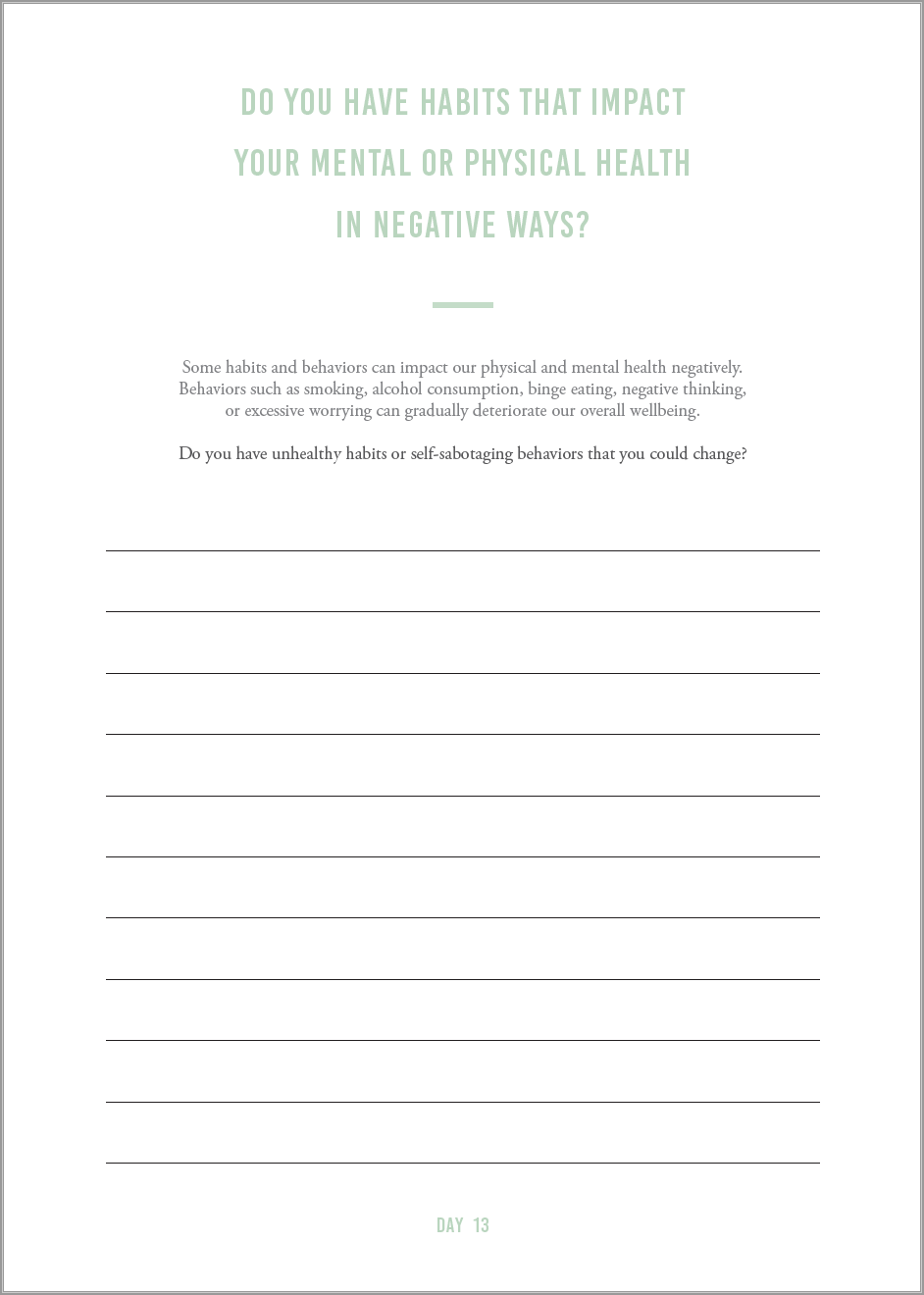 Custom Health Journal