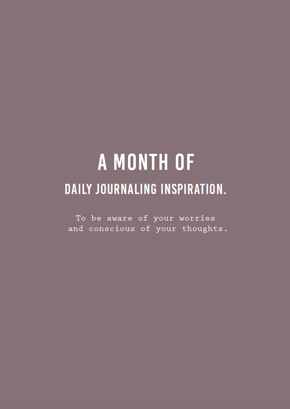 Custom Anxiety Journal