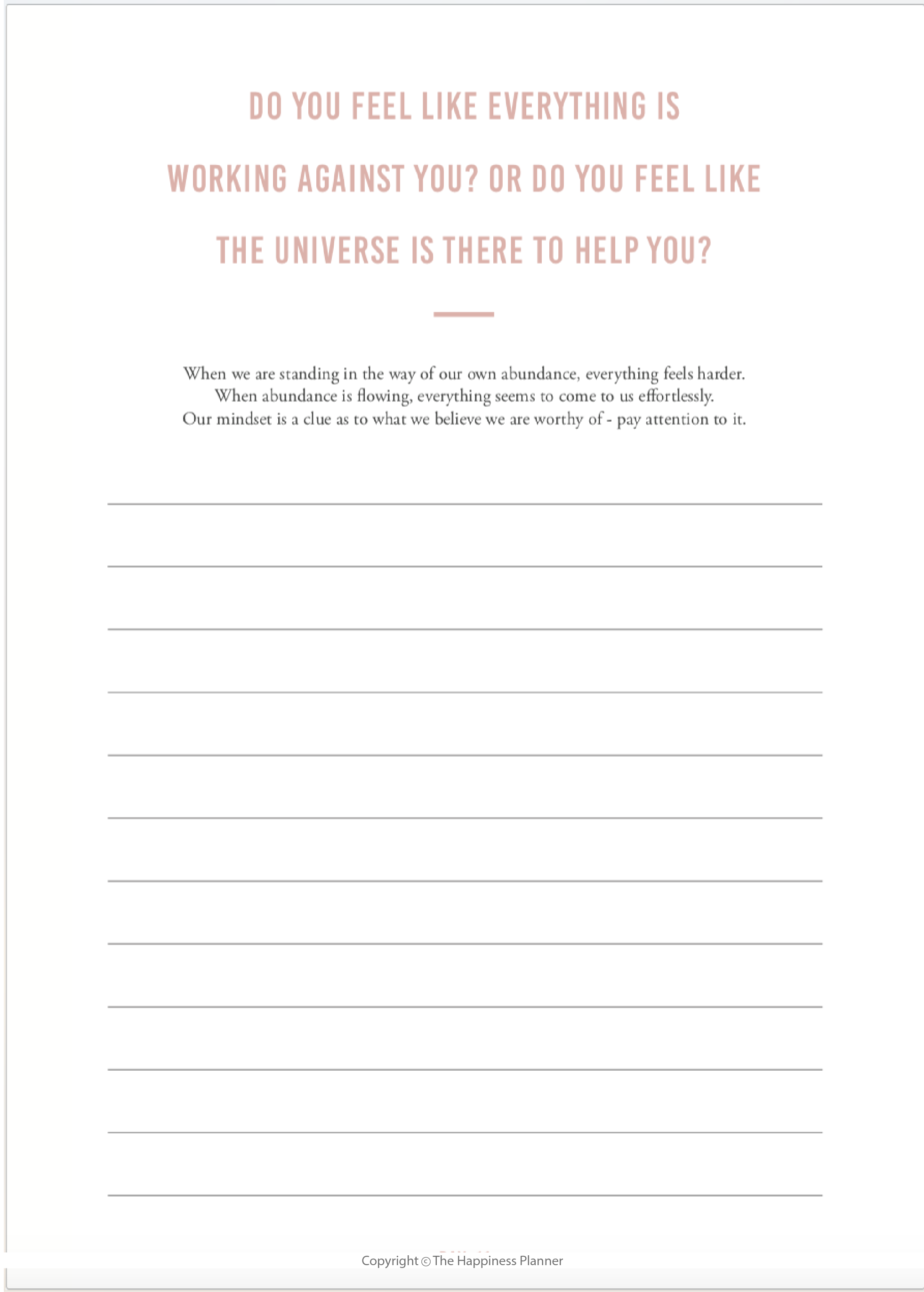 Custom Abundance Journal