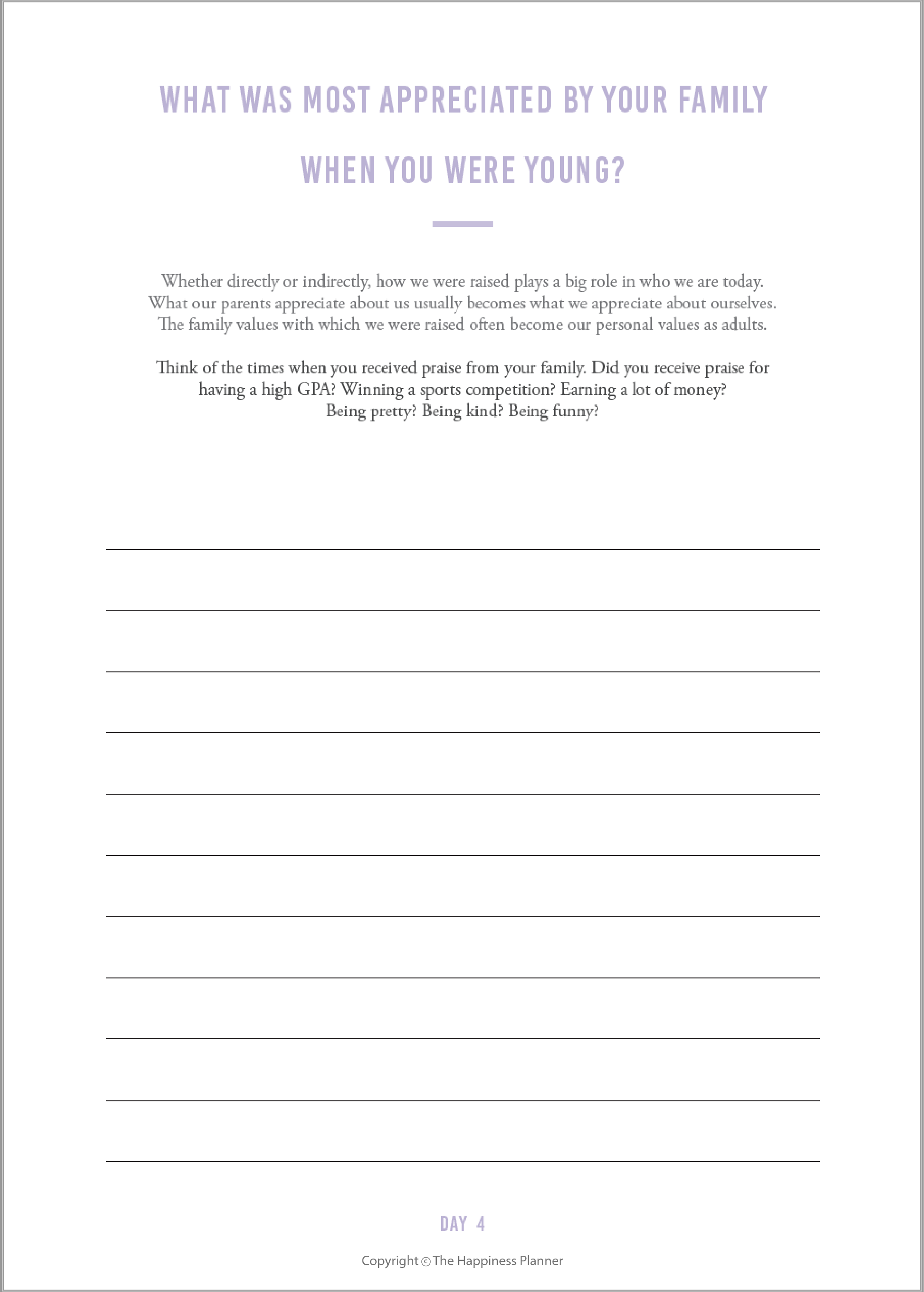 Custom Self-Esteem Journal