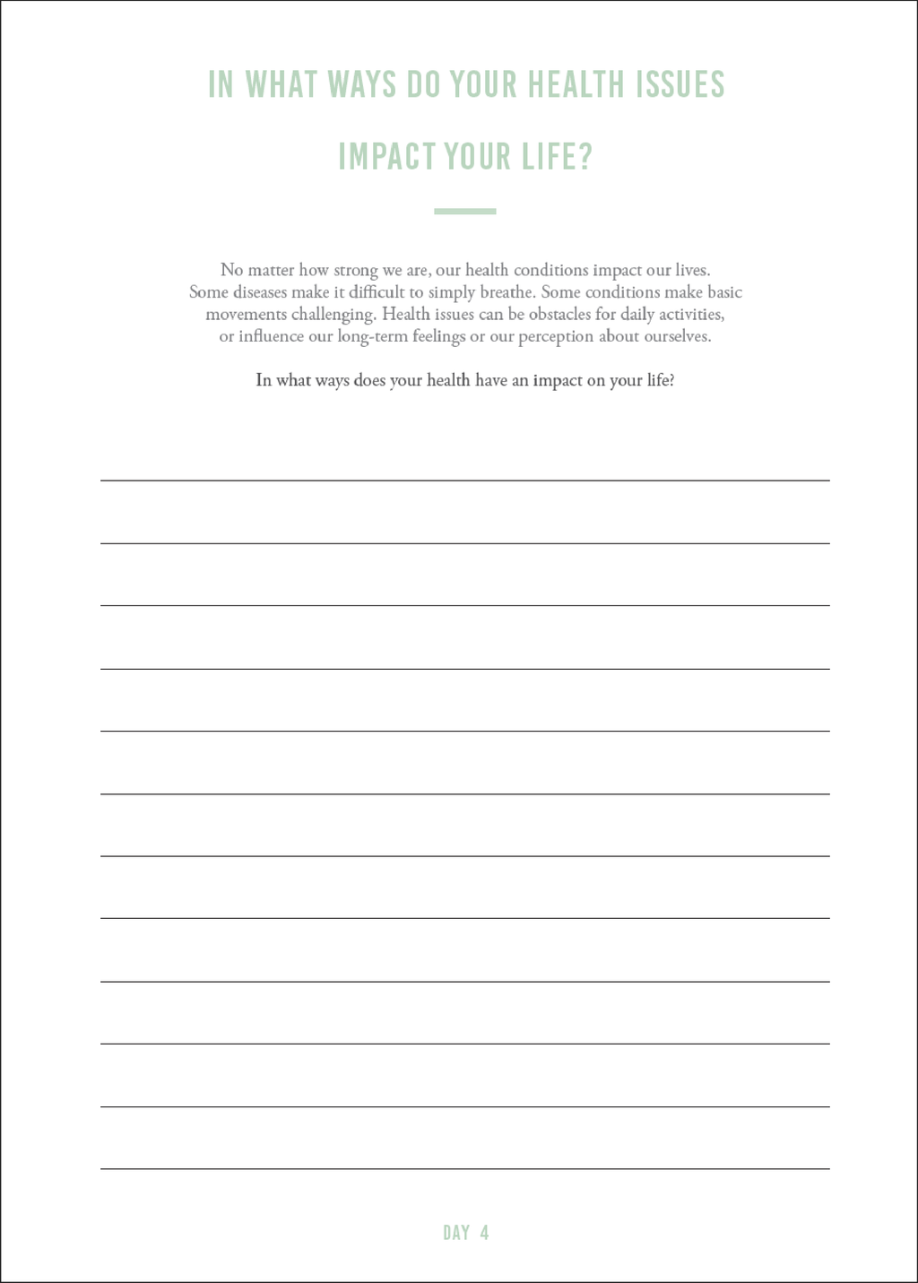 Custom Health Journal