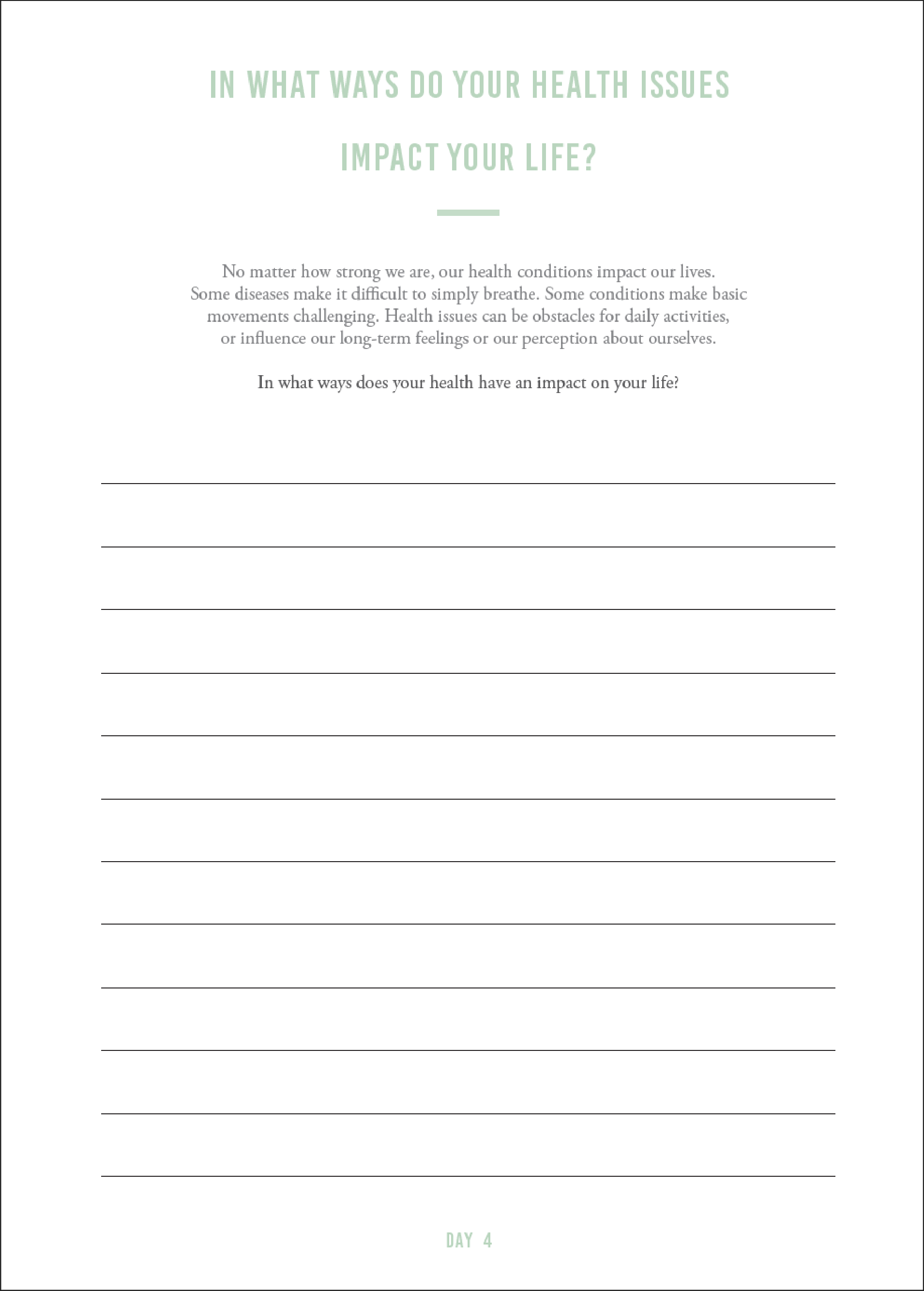 Custom Health Journal